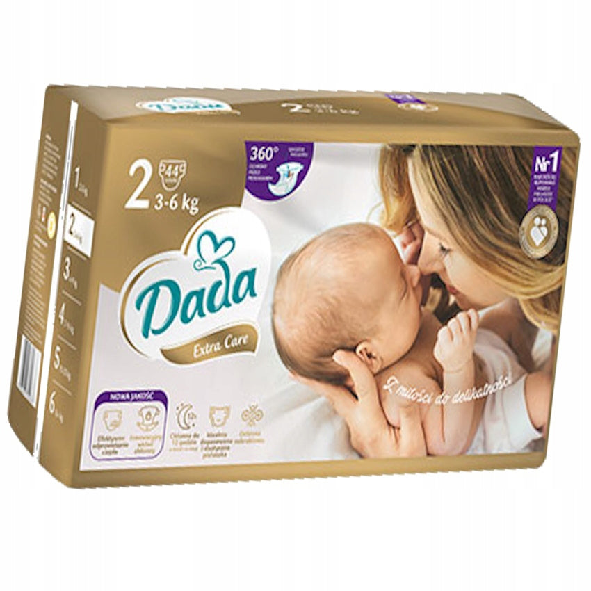 DIAPERS DADA PAMPERS EXTRA CARE 2 MINI 2x44=88 pieces Packaging status original