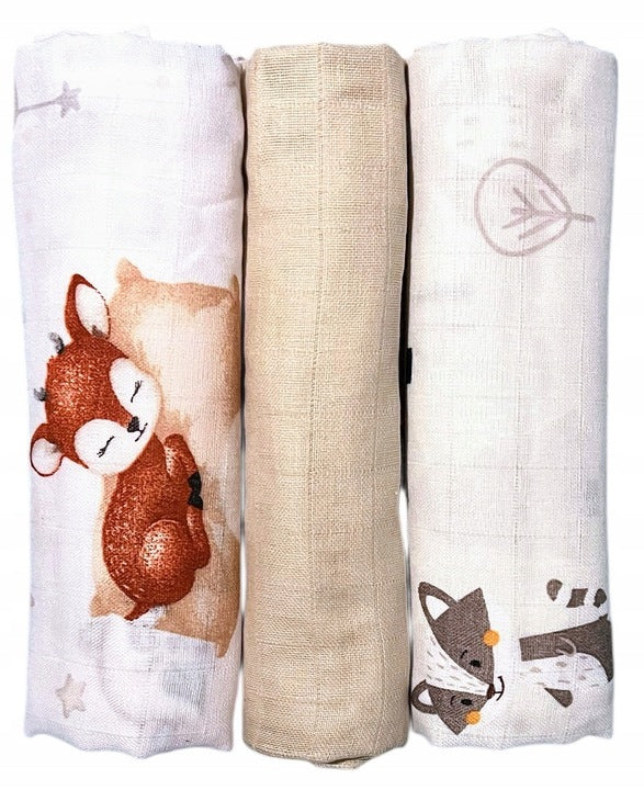 DIAPERS MUSLIN DIAPERS PREMIUM 3 PCS 60x75cm Kind muslin