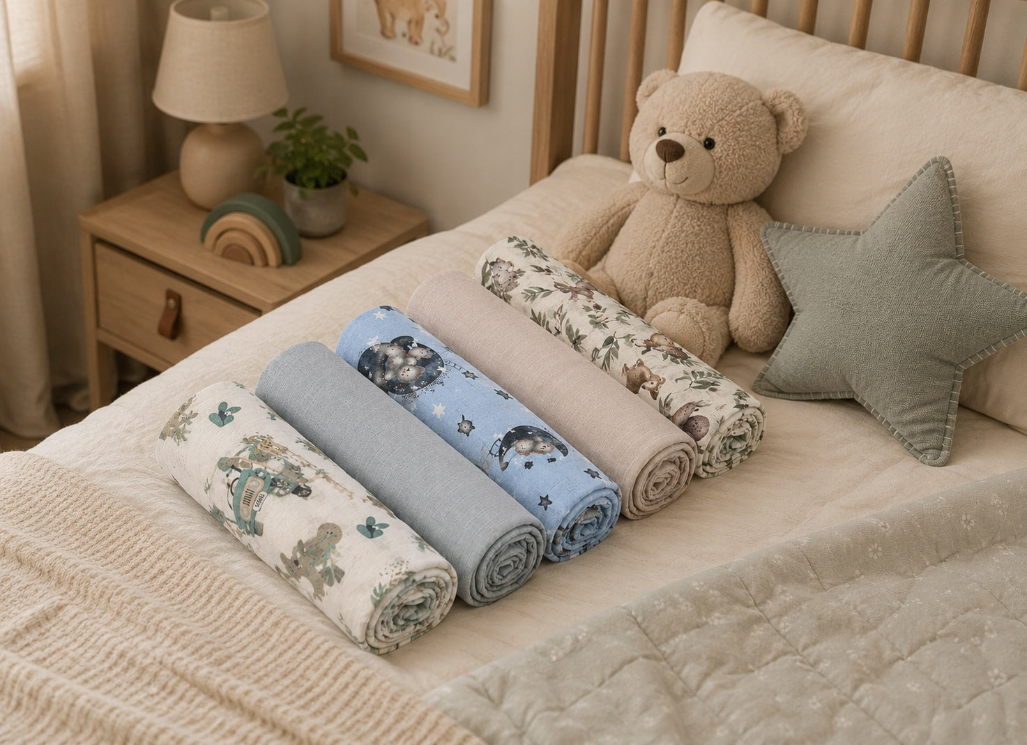 DIAPERS PREMIUM COTTON 100% SET OF 5PCS BABYMAM Medical device no