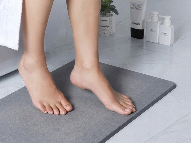 DIATOMITE MAT QUICK-DRYING RIGID BATHROOM RUG 60x40cm ANTHRACITE Manufacturer code AQ1109A