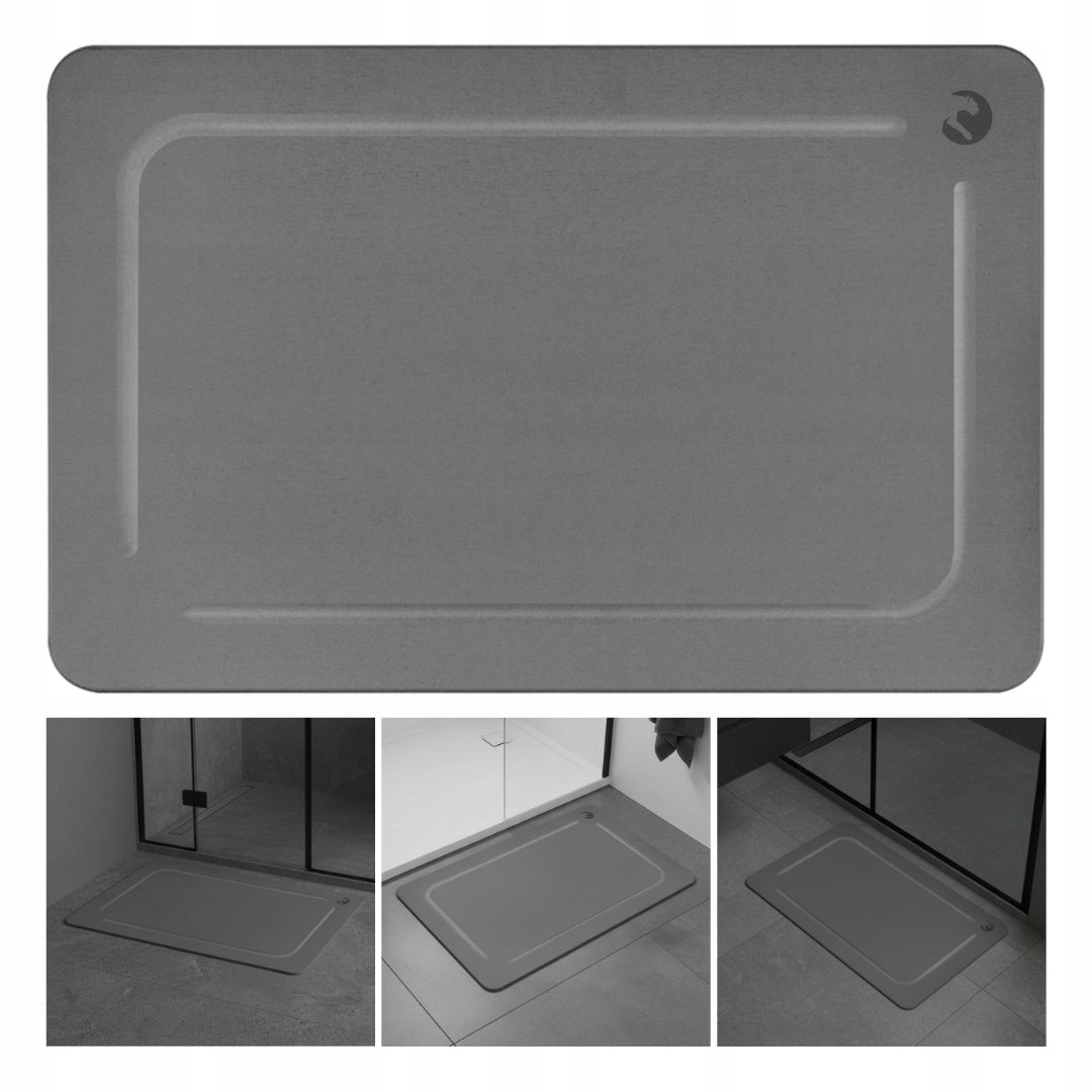 DIATOMITE STONE BATH MAT NON-SLIP SUPER ABSORBENT QUICK DRYING 60x39 cm