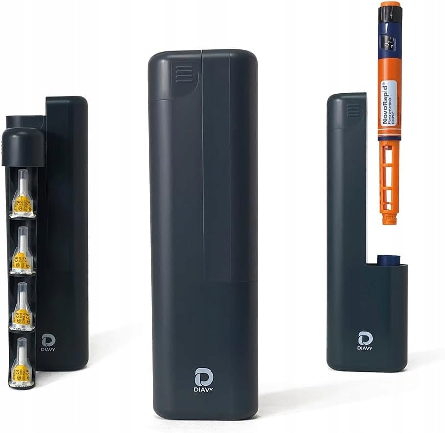 DIAVY Pen Case Pen and Needles - Black Anthracite Packaging status original