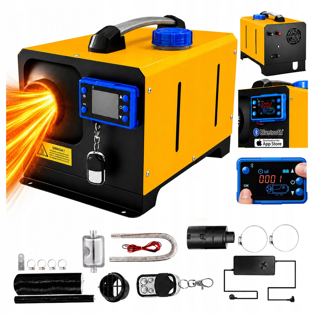 DIESEL HEATER OIL BLOWER WEBASTO 8KW 12/24V BLUETOOTH