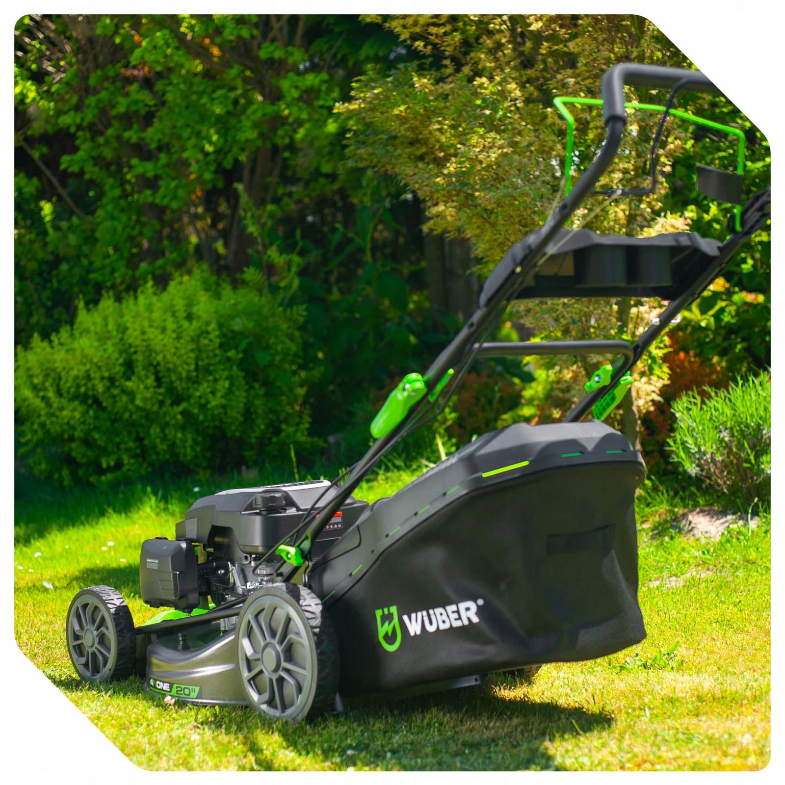 DIESEL LAWN MOWER WITH DRIVE 7x ADJUSTABLE HEIGHT LARGE WHEELS STRONG 51CM Brand Wuber