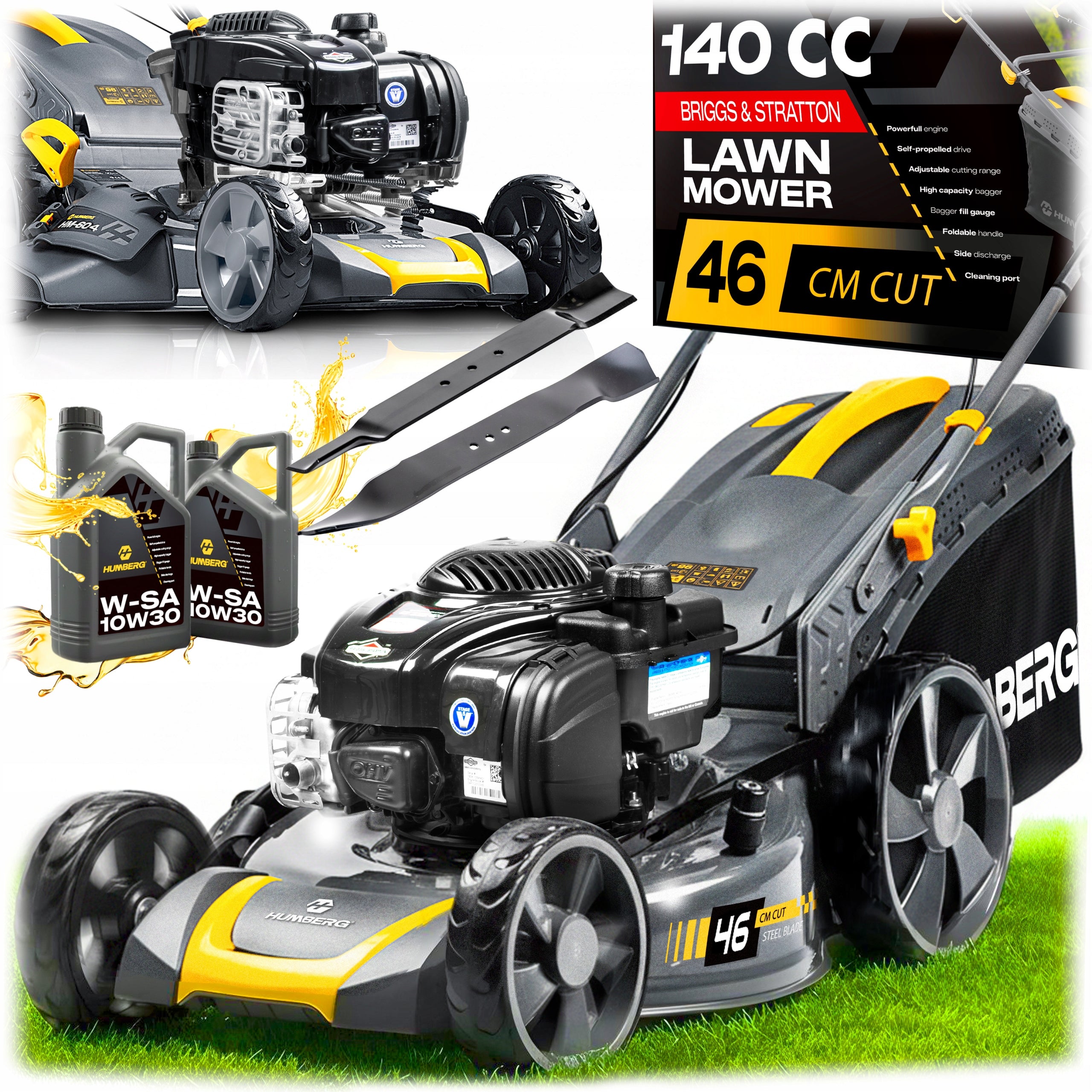 DIESEL MOWER WITH DRIVE 46cm Briggs&Stratton 140cc + OIL