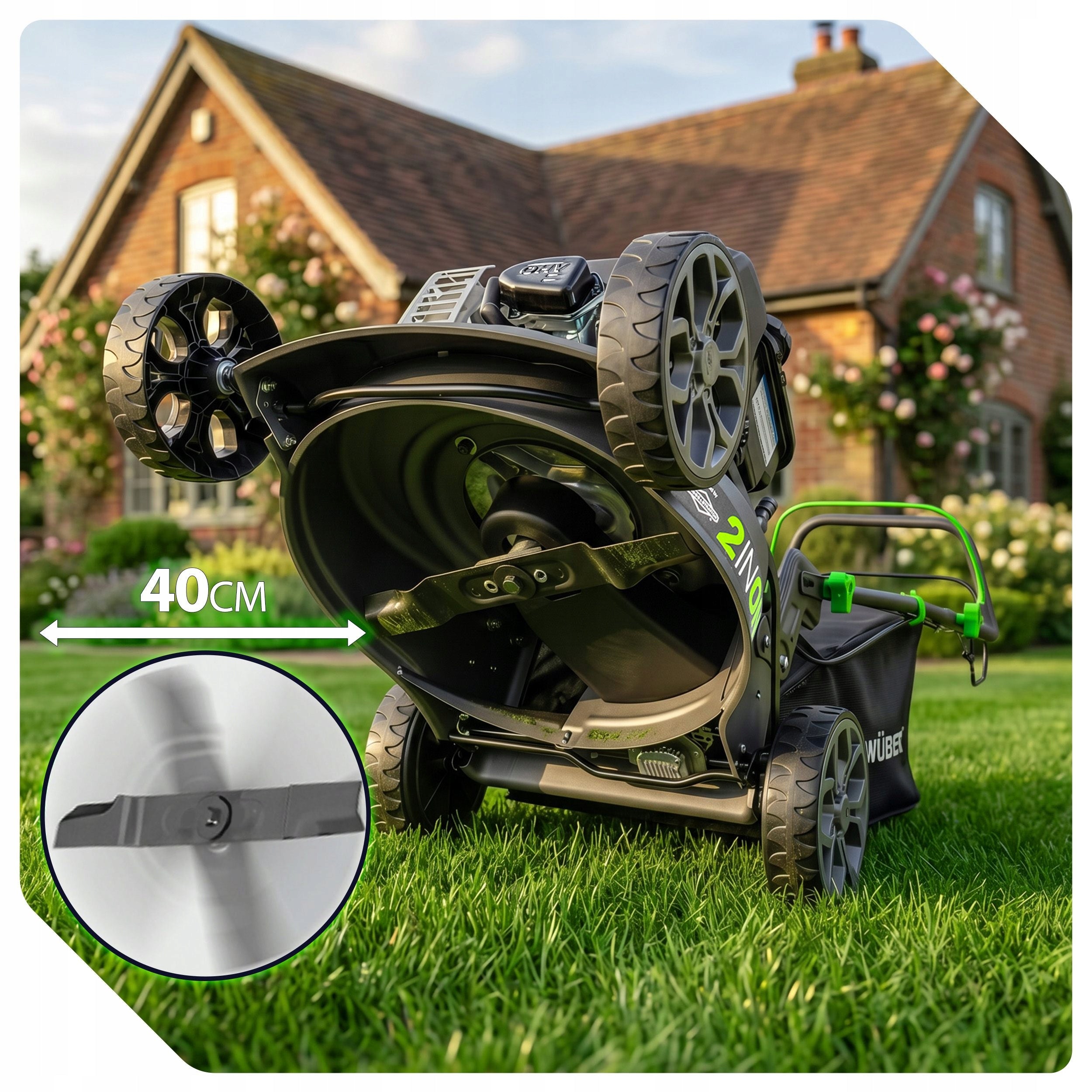 DIESEL MOWER WITH DRIVE BRIGGS & STRATTON 300 STRONG LIGHT MANEUVERABLE 40CM Mowing width 40 cm