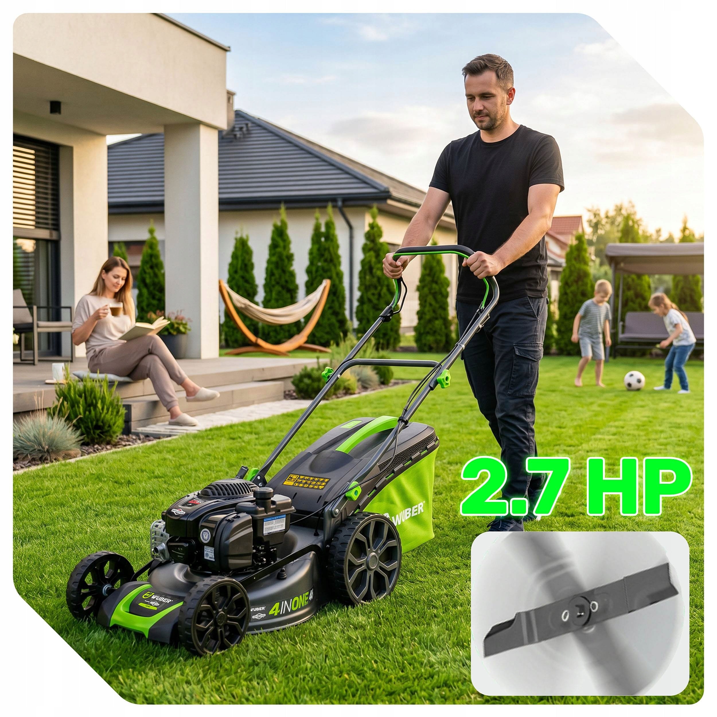 DIESEL MOWER WITH DRIVE BRIGGS STRATTON 7,46Nm FOR GRASS STRONG 46CM PRO Basket capacity 70 l