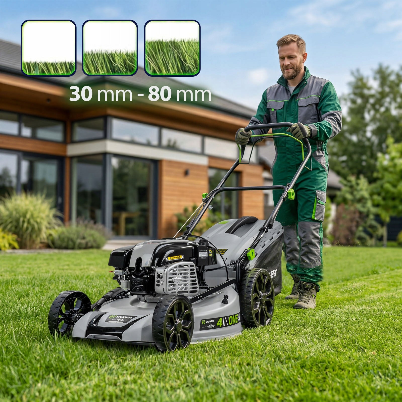 DIESEL MOWER WITH DRIVE BRIGGS & STRATTON 750 FOR GRASS STRONG 51CM PRO Model W09108 KOSIARKA SPALINOWA Z NAPĘDEM WUBER MOCNA 51