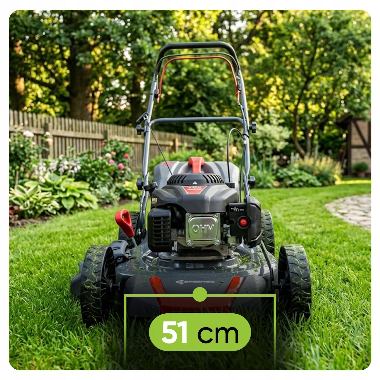 DIESEL MOWER WITH DRIVE FOR GRASS 51cm ENGINE LONCIN 196cc POWERFUL + OIL Manufacturer code KS51-L200N