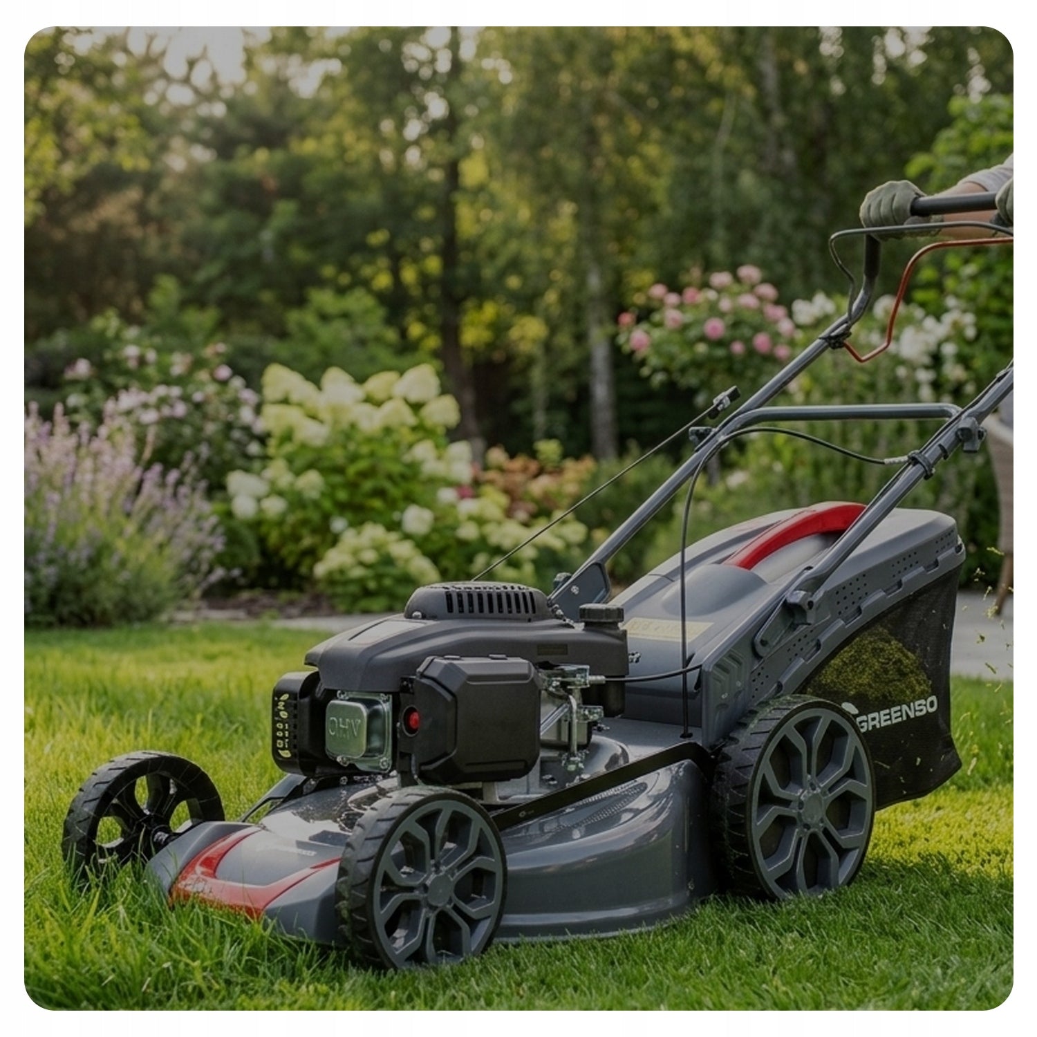DIESEL MOWER WITH DRIVE FOR GRASS 51cm ENGINE LONCIN 196cc POWERFUL + OIL Packaging status original
