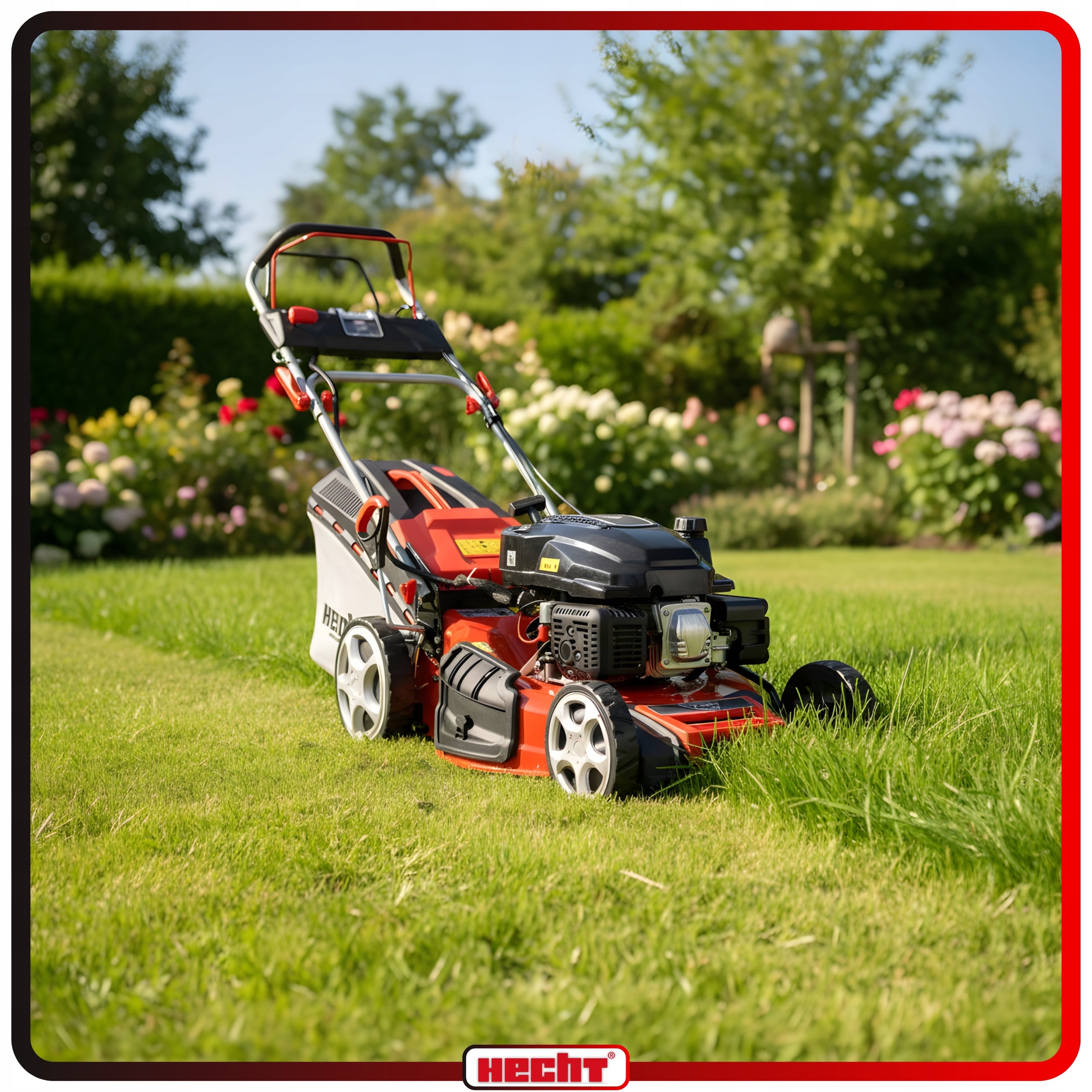 DIESEL MOWER WITH DRIVE HECHT 554SXE STARTER ELECTRIC POWER 6 KM Packaging status original