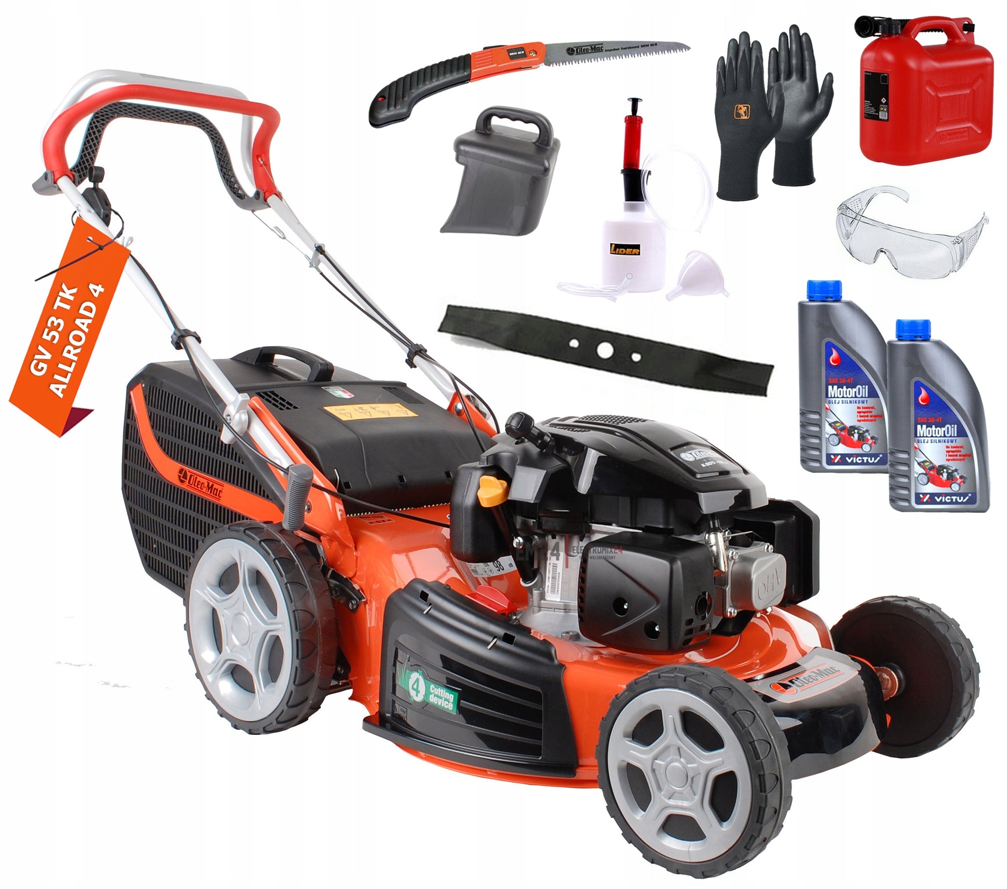 DIESEL MOWER WITH DRIVE OLEO-MAC GV 53 TK 196CM3 6,5KM 51CM ITALIAN