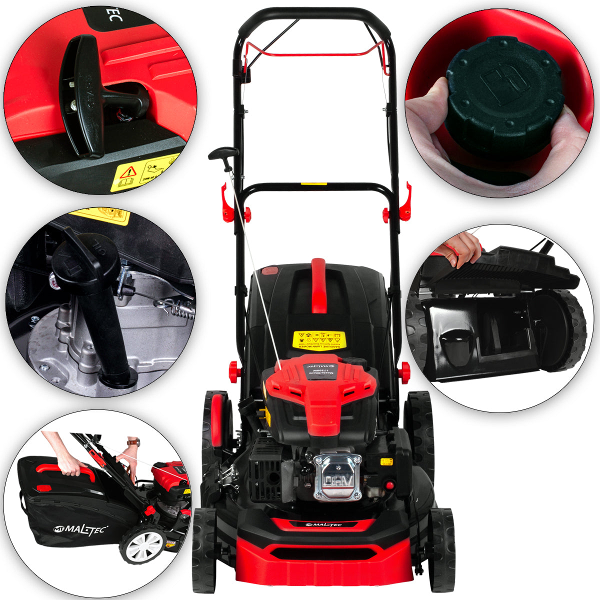DIESEL MOWER WITH MalTec 51cm STRONG OHV WITH 3 KNIVES LARGE BASKET Brand Maltec