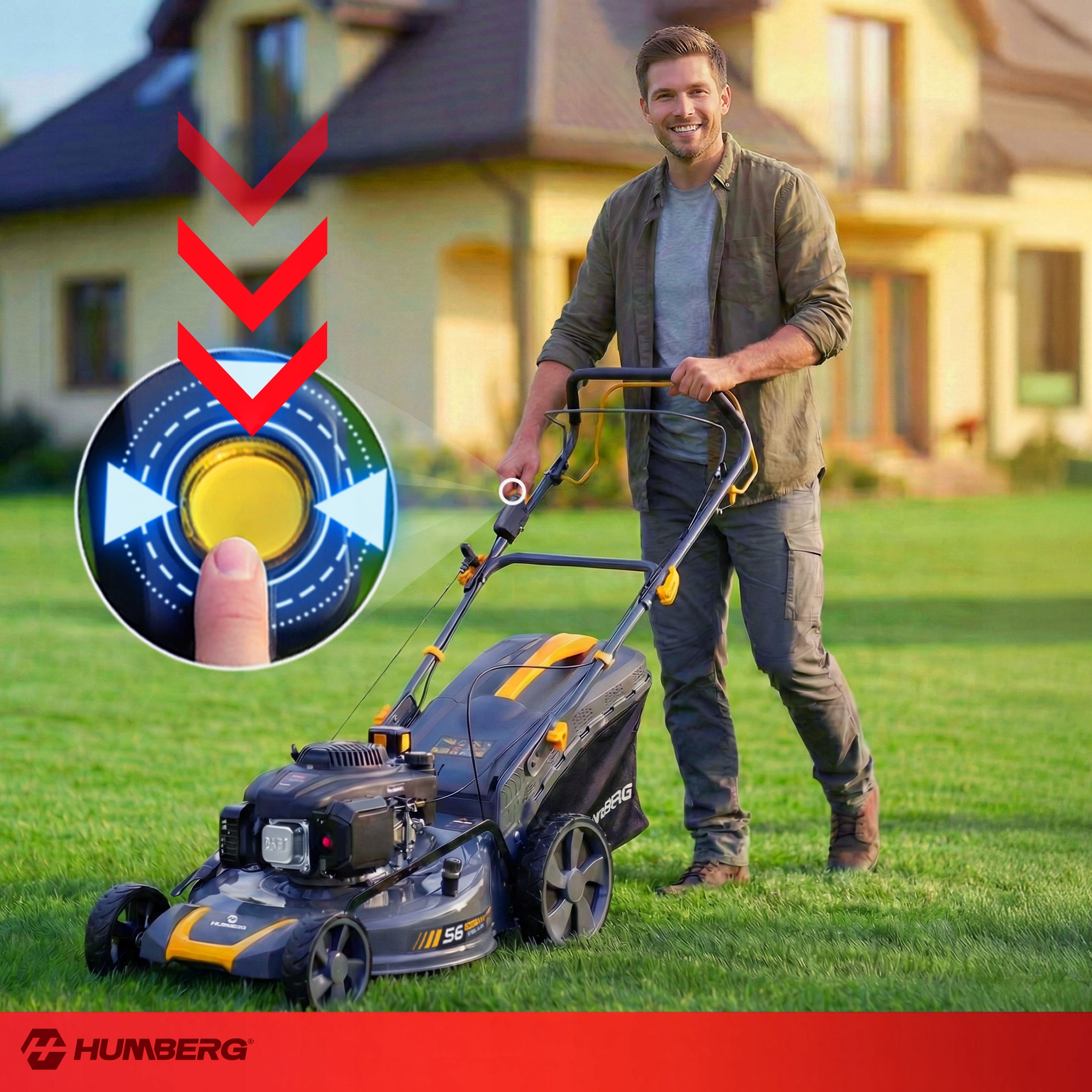 DIESEL MOWER WITH START ELEK. DRIVE 56cm 70L LONCIN 196cc + OIL Engine displacement 196 cm³