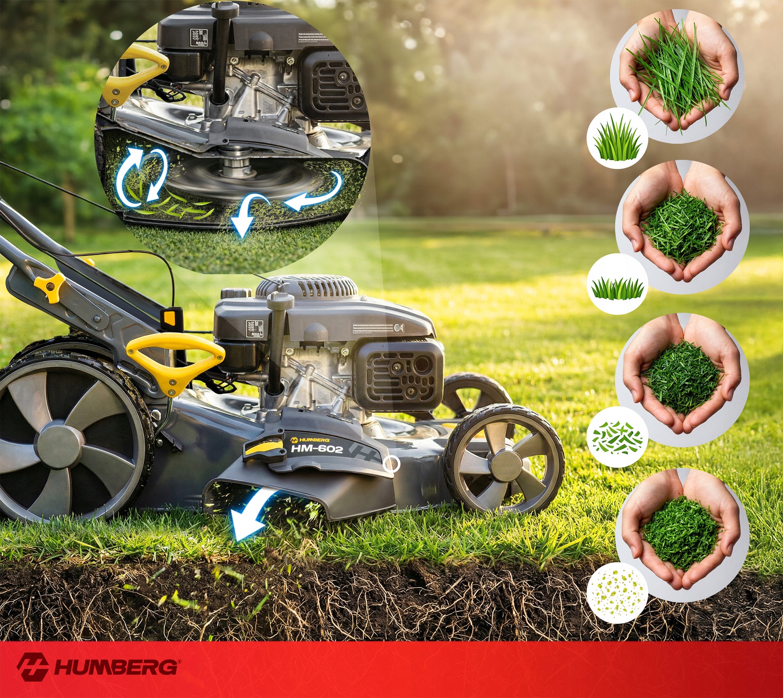 DIESEL MOWER WITH START ELEK. DRIVE 56cm 70L LONCIN 196cc + OIL Mowing width 56 cm