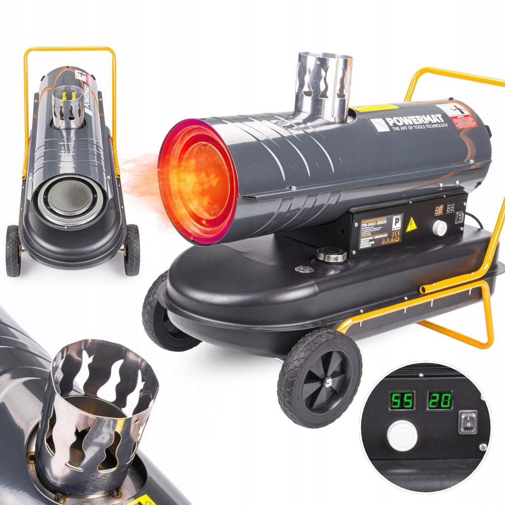 DIESEL OIL HEATER 30KW THERMOSTAT FURNACE BLOWER APRON ON LCD