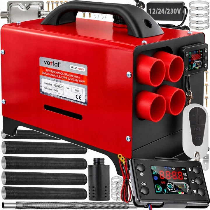 DIESEL OIL HEATER PARKING HEATING WEBASTO 8KW LCD 12V 230V