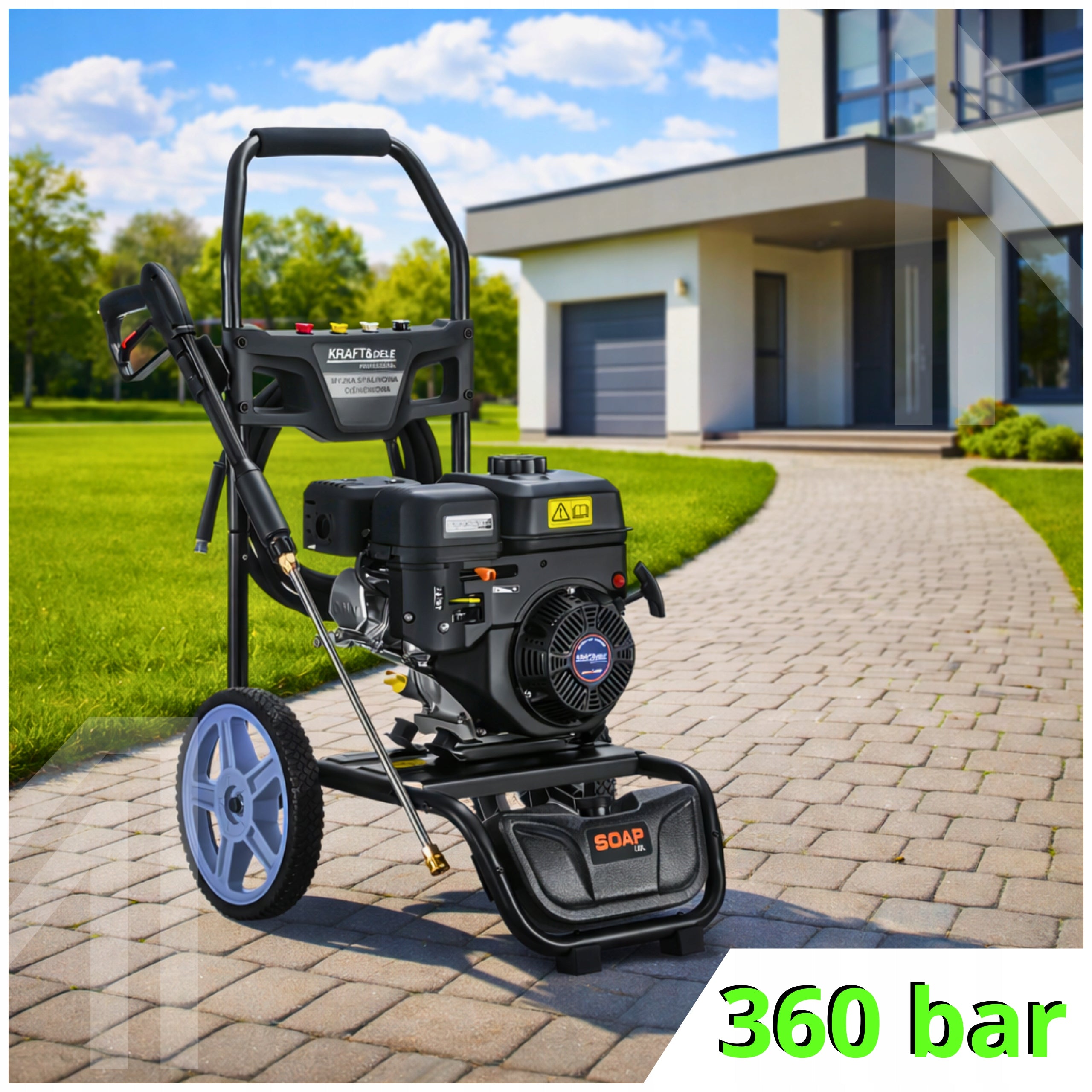 DIESEL PRESSURE WASHER 360 BAR HIGH PRESSURE STRONG 7KM METAL Packaging status original