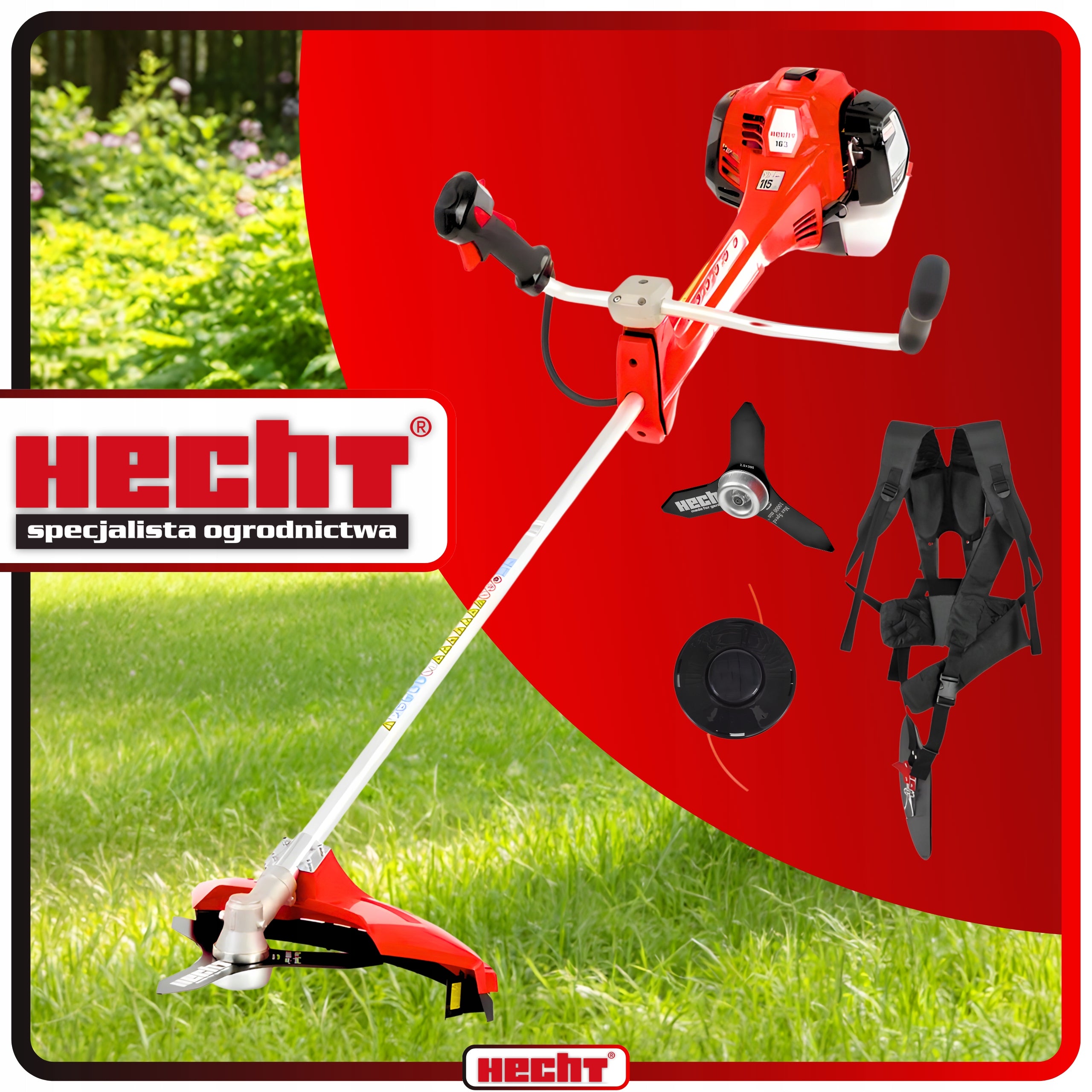 DIESEL SCYTHE HECHT163 PROFI TWO-STROKE ENGINE WITH A POWER OF 3,1 KM HEAD DISC Manufacturer code HECHT163PROFI