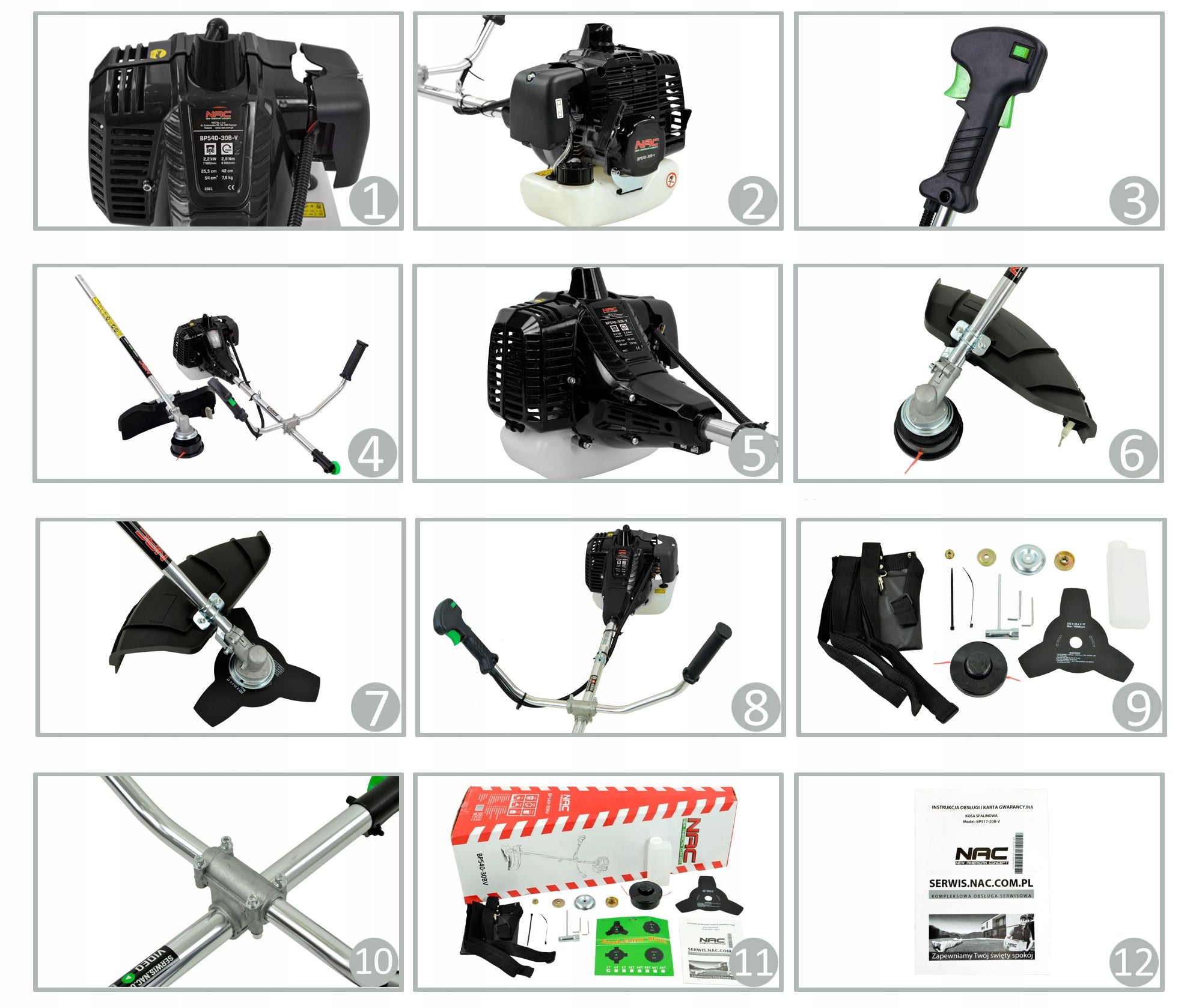 DIESEL SCYTHE NAC POWER 3 KM INCLUDED CUTTING DISC + SPLIT ROLLER LINE Power supply combustion