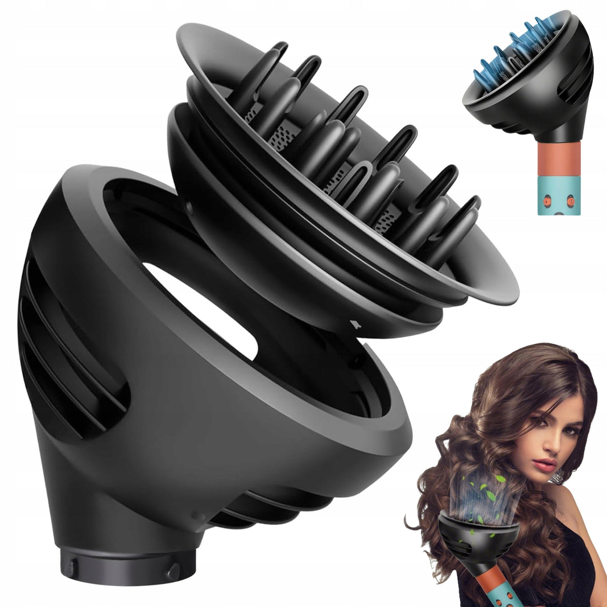 DIFFUSER FOR AIRWRAP STYLER DRYERS HS05 HS01 HS08 BLACK