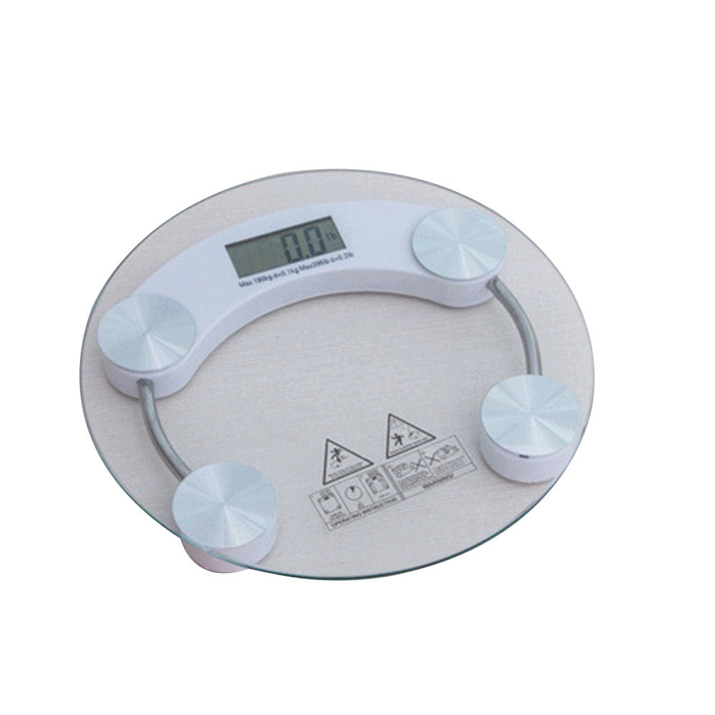 DIGITAL BATHROOM SCALE WITH TEMPERED GLASS AND HIGH-PRECISION LCD DISPLAY
