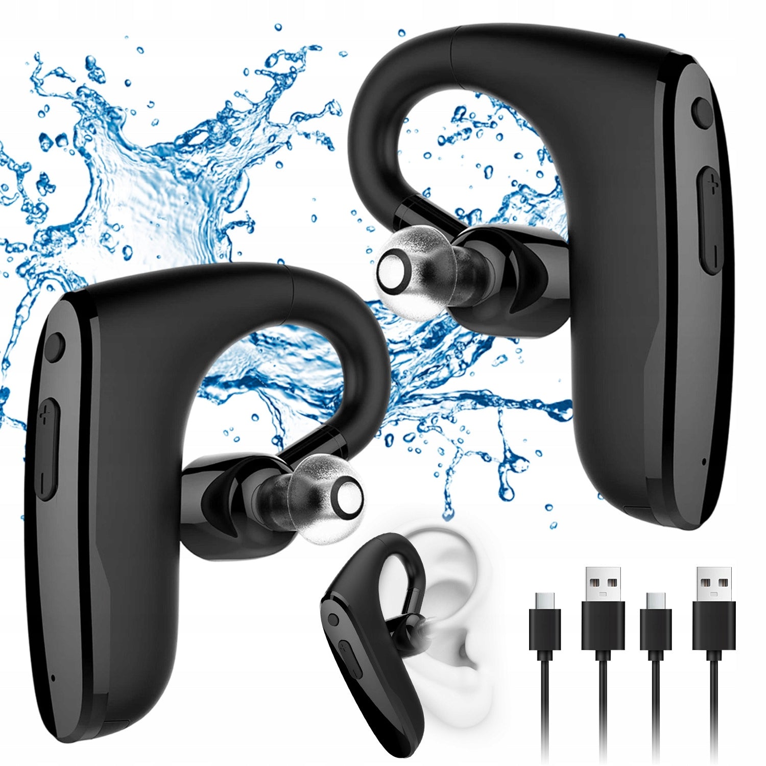 DIGITAL BLUETOOTH HEARING AIDS 2 PIECES RECHARGEABLE USB