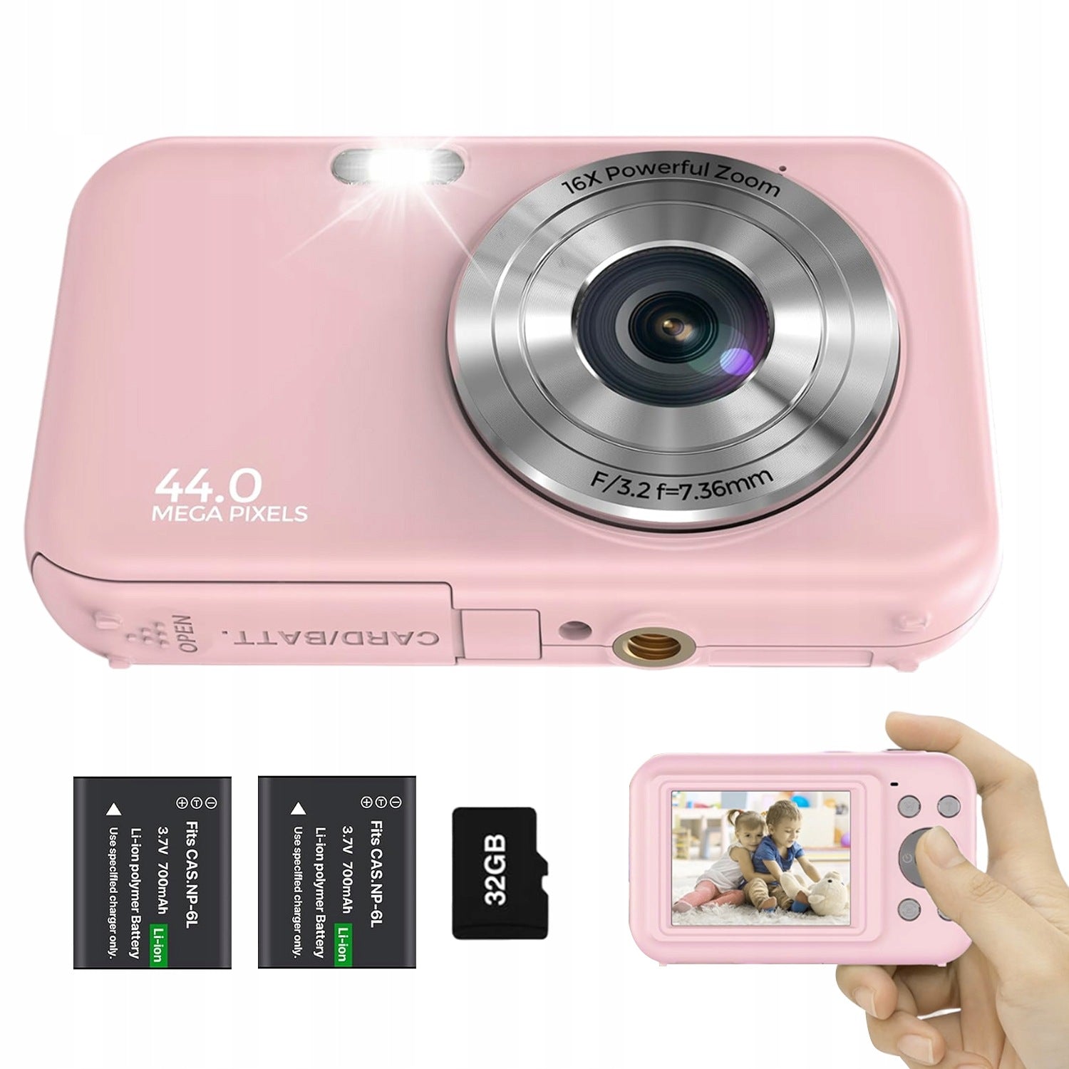 DIGITAL CAMERA 1080P 44MP DIGITAL ZOOM 16X LIGHTWEIGHT POCKET TOURISM