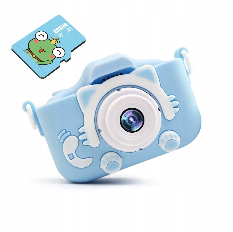 DIGITAL CAMERA BLUE KITTEN FOR CHILDREN Children Photographic + 4GB CARD EAN (GTIN) 5906630702343