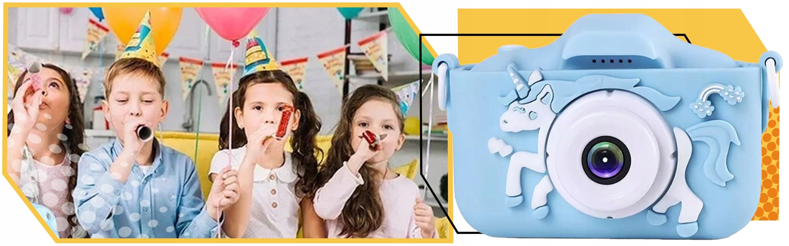 DIGITAL CAMERA CHILDREN Photo BLUE UNICORN + CARD 32GB EAN (GTIN) 5906700045417