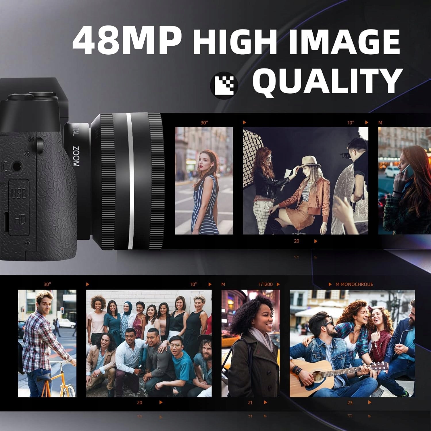 DIGITAL CAMERA COMPACT 48 MP CAMERA 16X ZOOM NBD Packaging status original