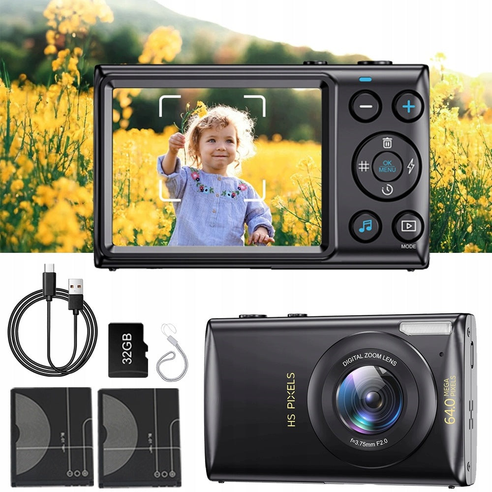 DIGITAL CAMERA COMPACT CAMERA 64MP 4K LCD 2.8''GIFTS FOR CHILDREN+32GB Brand no brand