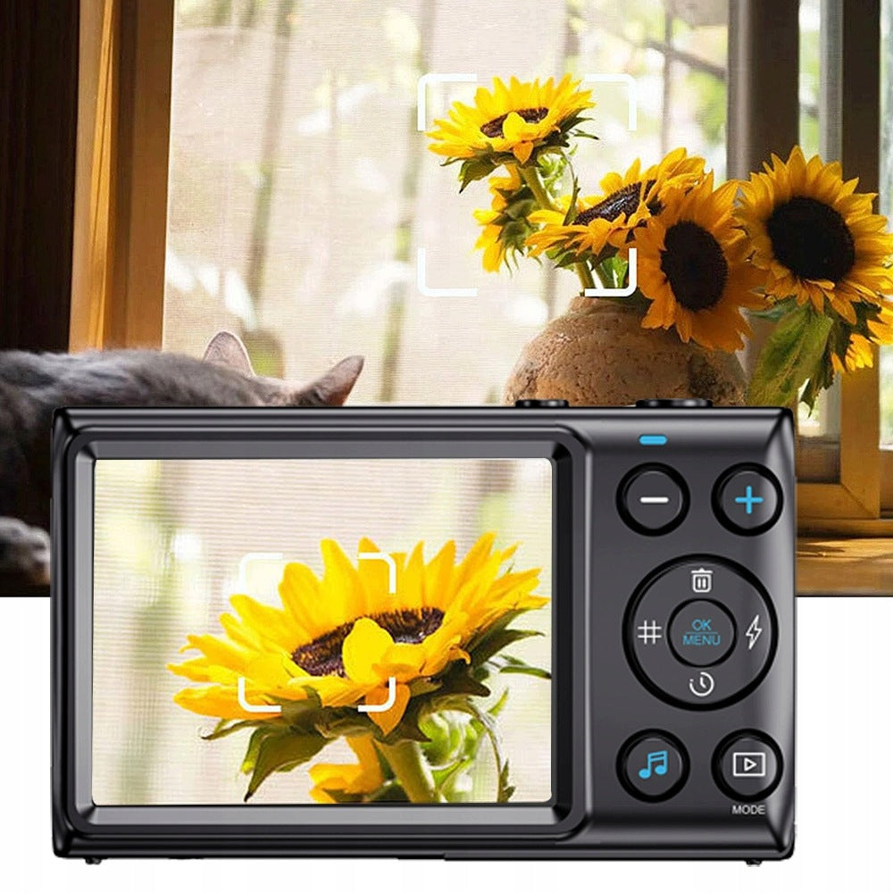 DIGITAL CAMERA COMPACT CAMERA 64MP 4K LCD 2.8''GIFTS FOR CHILDREN+32GB Resolution 64 Mpx