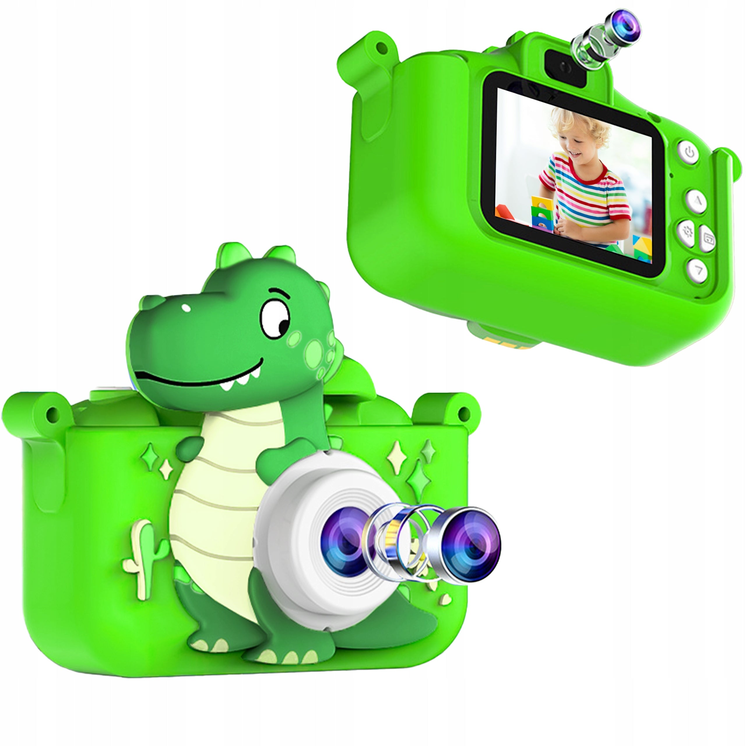 DIGITAL CAMERA FOR CHILDREN 40MPX DINOSAUR CAMERA CARD 32GB TOY Manufacturer code APARAT CYFROWY FOTOGRAFICZNY KRUMAD