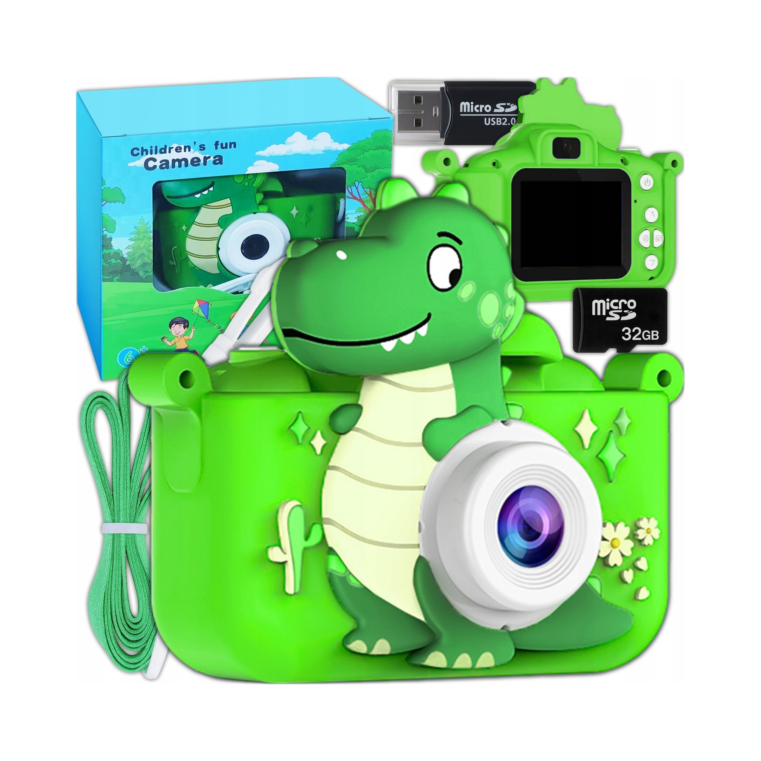 DIGITAL CAMERA FOR CHILDREN 40MPX DINOSAUR CAMERA CARD 32GB TOY