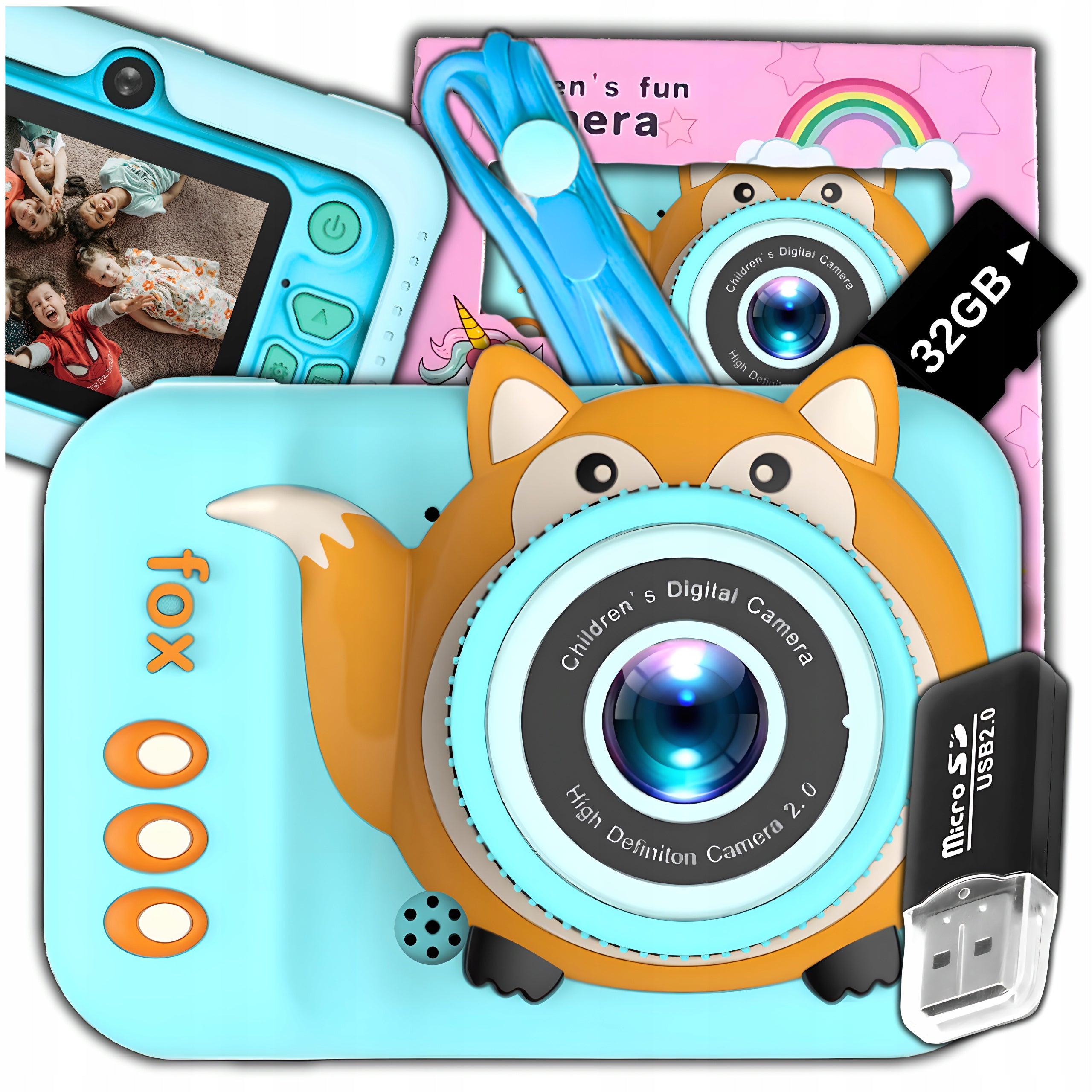 DIGITAL CAMERA FOR CHILDREN 40Mpx CAMERA TOY GAMES+CARD 32GB