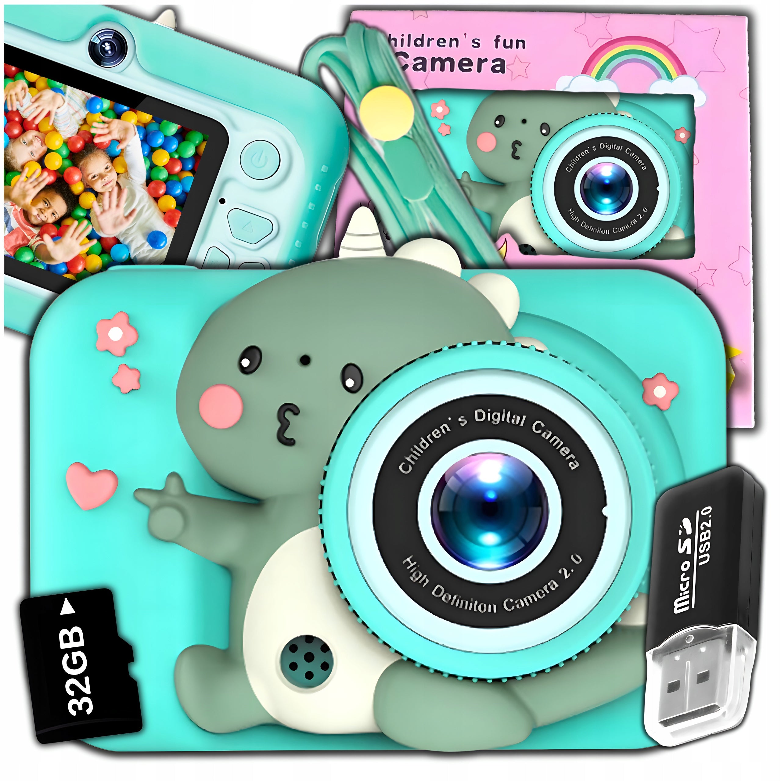 DIGITAL CAMERA FOR CHILDREN 40Mpx CAMERA TOY GAMES+CARD 32GB