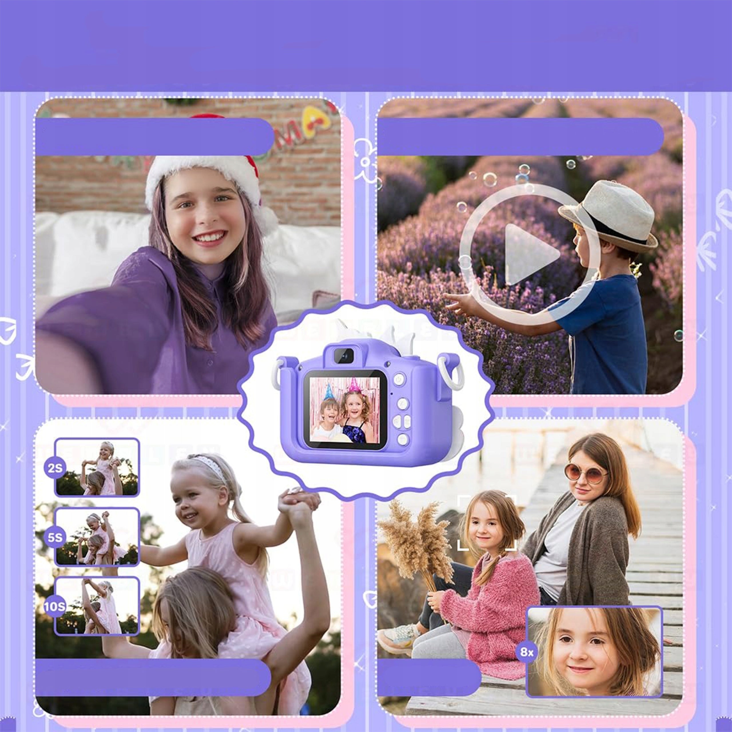 DIGITAL CAMERA FOR CHILDREN 48Mpx CAMERA TOY GAMES+CARD 32GB Manufacturer code NA PREZENT DZIEŃ DZIECKA GRY FULL HD 1080P