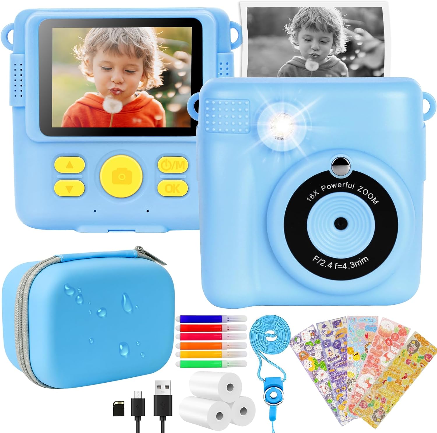 DIGITAL CAMERA FOR CHILDREN, CAMERA, INSTANT CAMERA Packaging status original