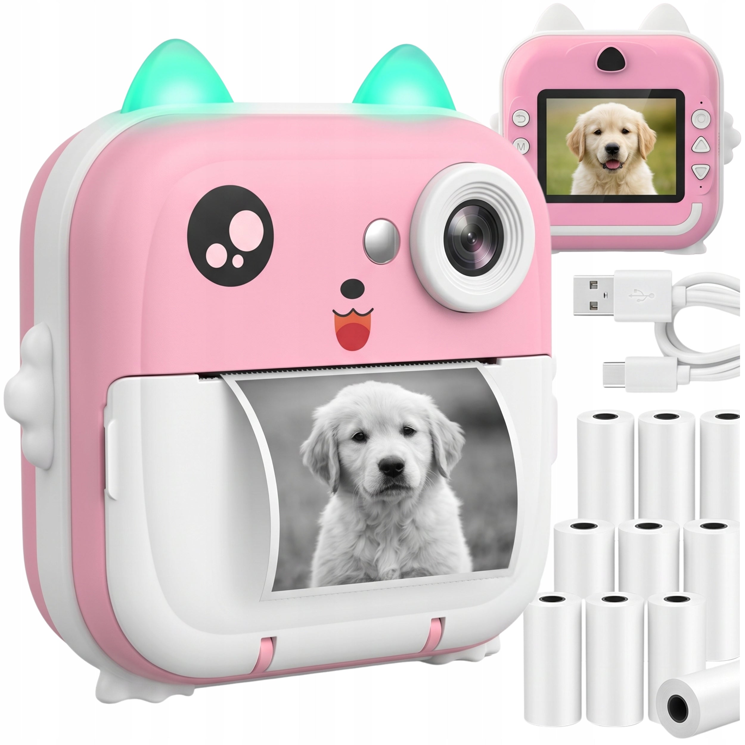 DIGITAL CAMERA FOR CHILDREN INSTANT PRINT MINI PRINTER + 13 ROLLS