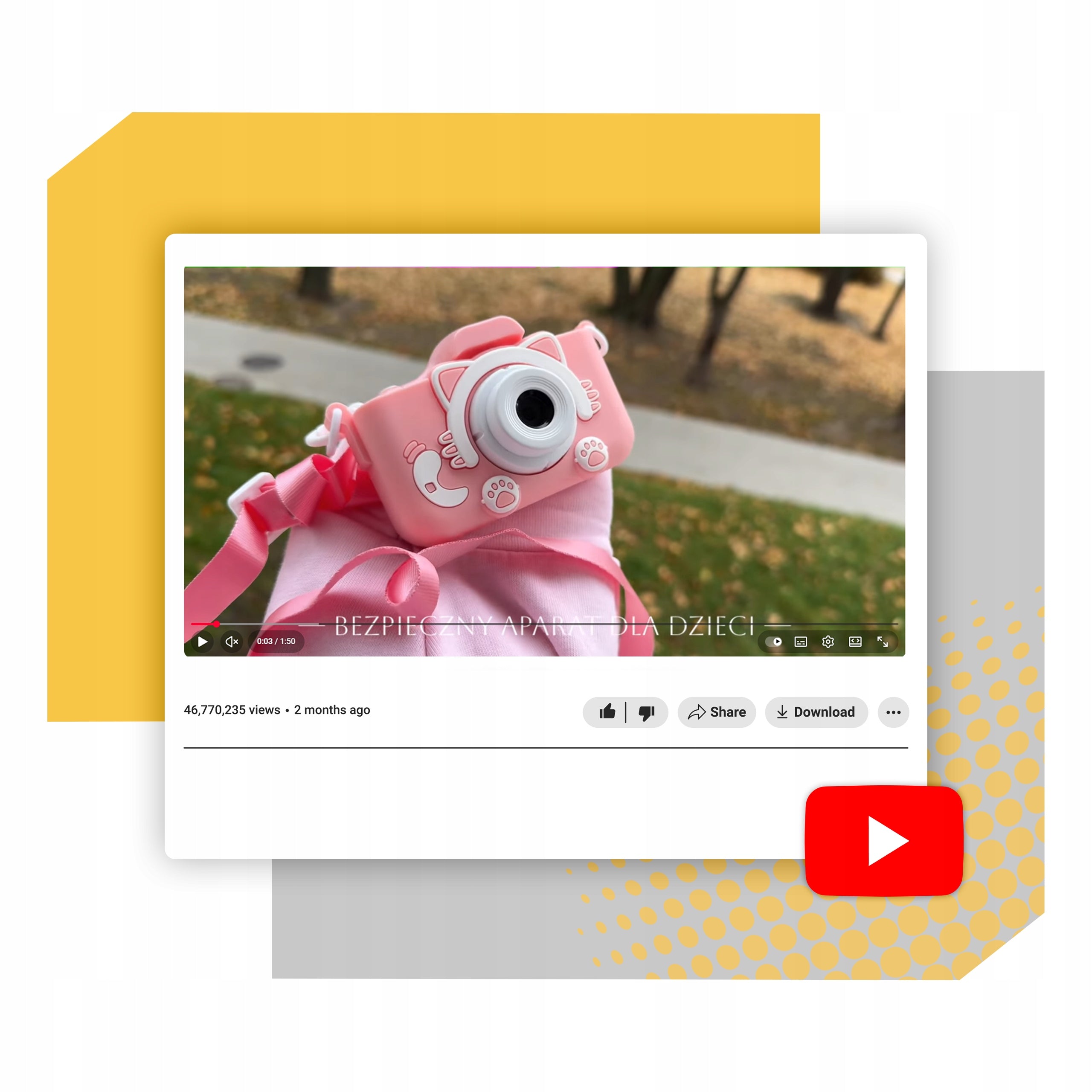 DIGITAL CAMERA FOR CHILDREN Photo PINK KITTEN + CARD 32GB Manufacturer code APARAT CYFROWY KAMERA DLA DZIECI FULL HD