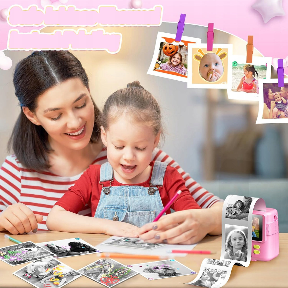 DIGITAL CAMERA FOR CHILDREN WITH INSTANT PRINTER + 3 ROLLS Brand no brand
