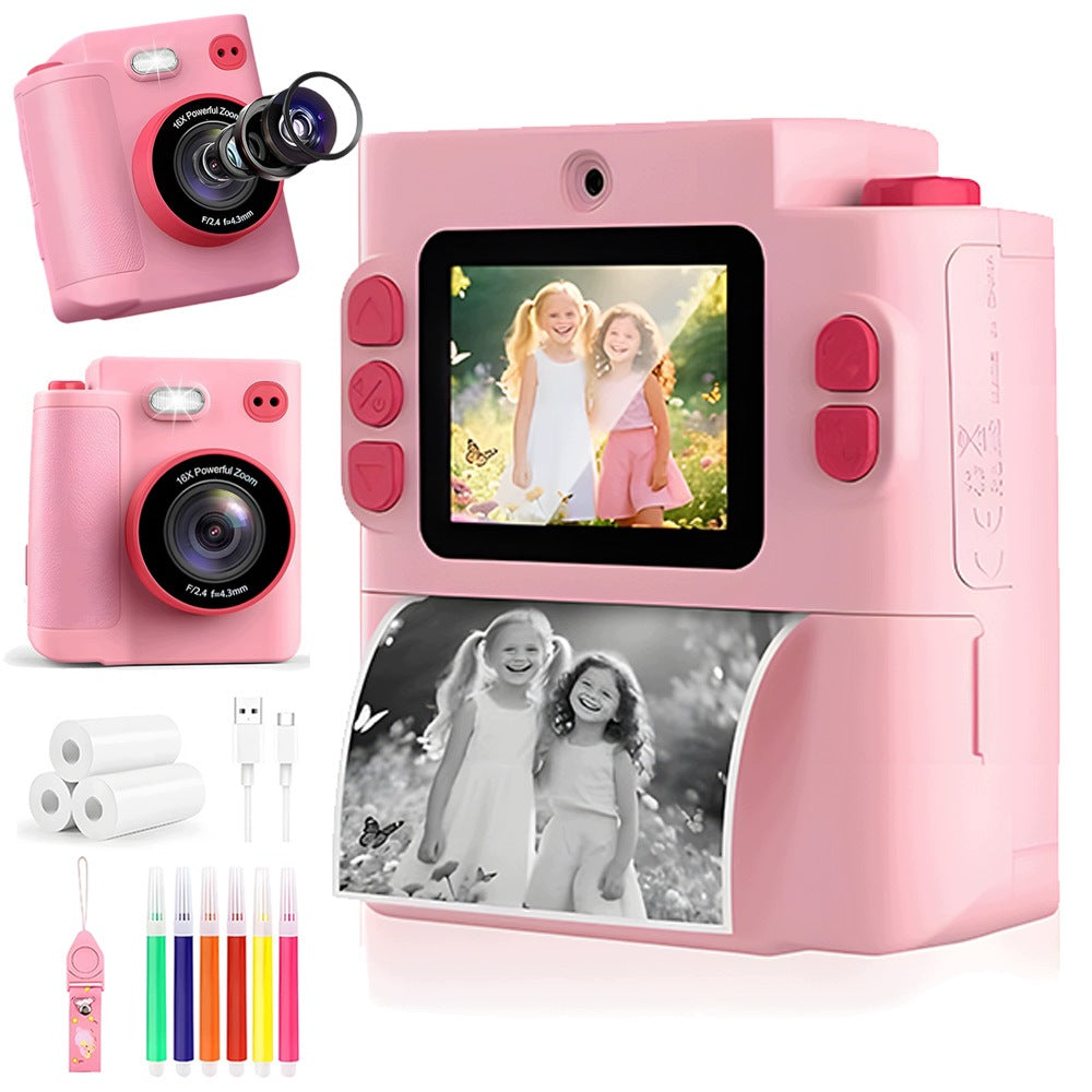 DIGITAL CAMERA FOR CHILDREN WITH PRINTER INSTANT MUSIC GAMES + 3 ROLLS