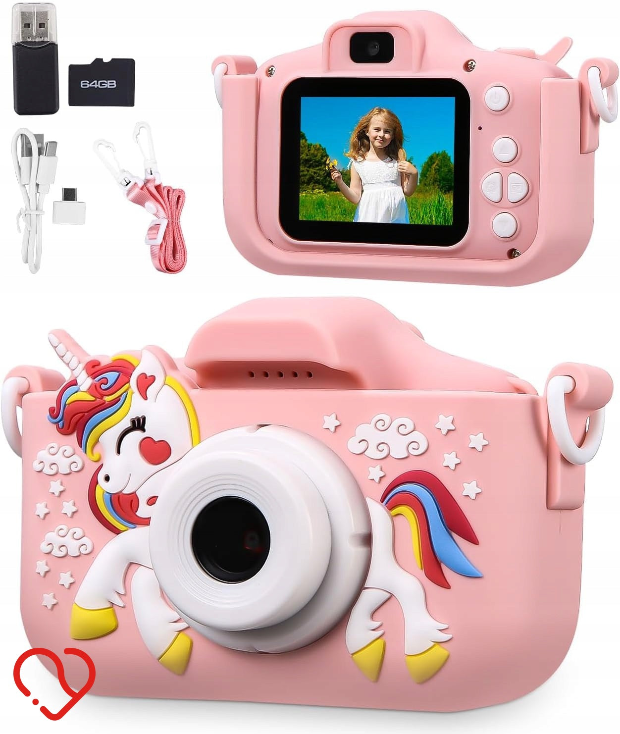 DIGITAL CAMERA FOR KIDS 1080P CAMERA TOY GAME CARD 64GB