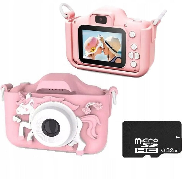 DIGITAL CAMERA FOR KIDS FULL HD 12MPX GAME CAMERA + 32GB CARD SET XXL EAN (GTIN) 5906700042430