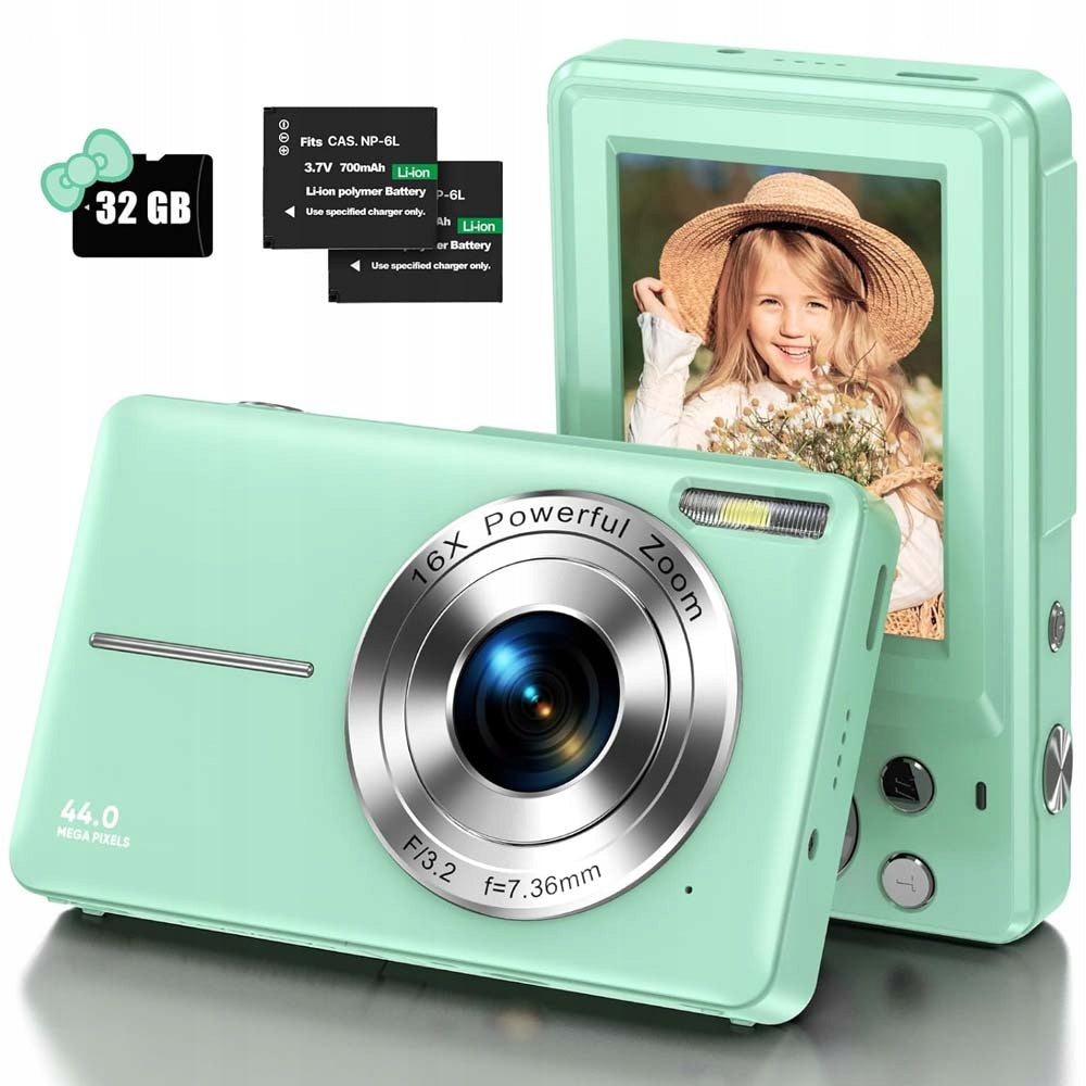 DIGITAL CAMERA HD 1080P 44MP ZOOM 16X +32GB CARD