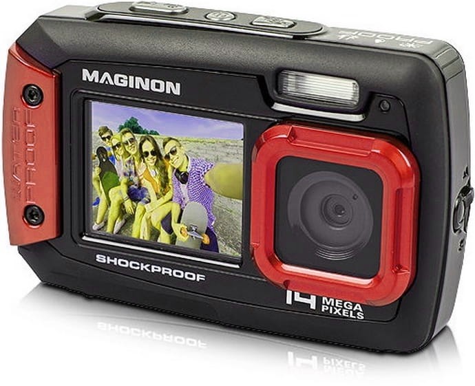 DIGITAL CAMERA HD 14MPX WATERPROOF SELFIE 2X LCD MICROSD FINGERS LAMP