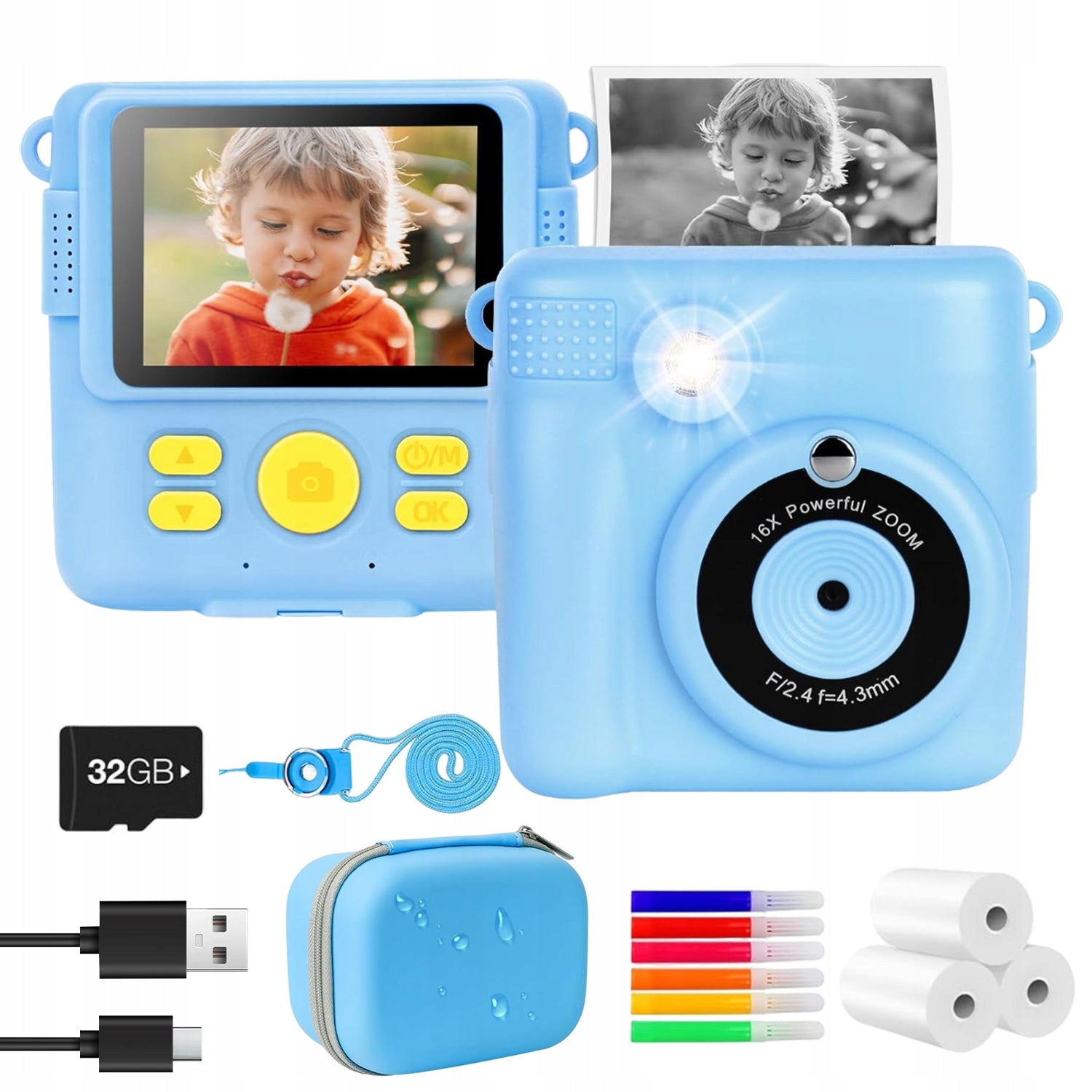 DIGITAL CAMERA INSTANT PHOTO FOR CHILDREN THERMAL PRINTER