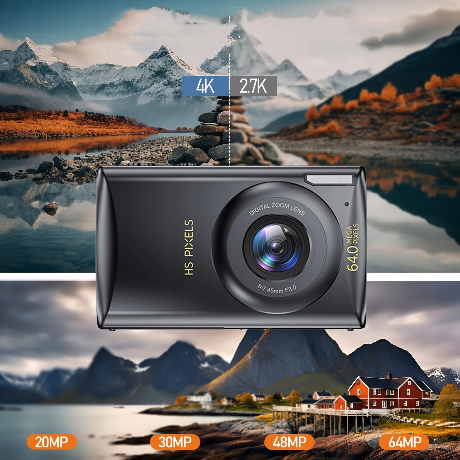 DIGITAL CAMERA MINI CAMERA 4K 64MP 18X ZOOM FOR HOME USE WITH CHILDREN Brand Bedee