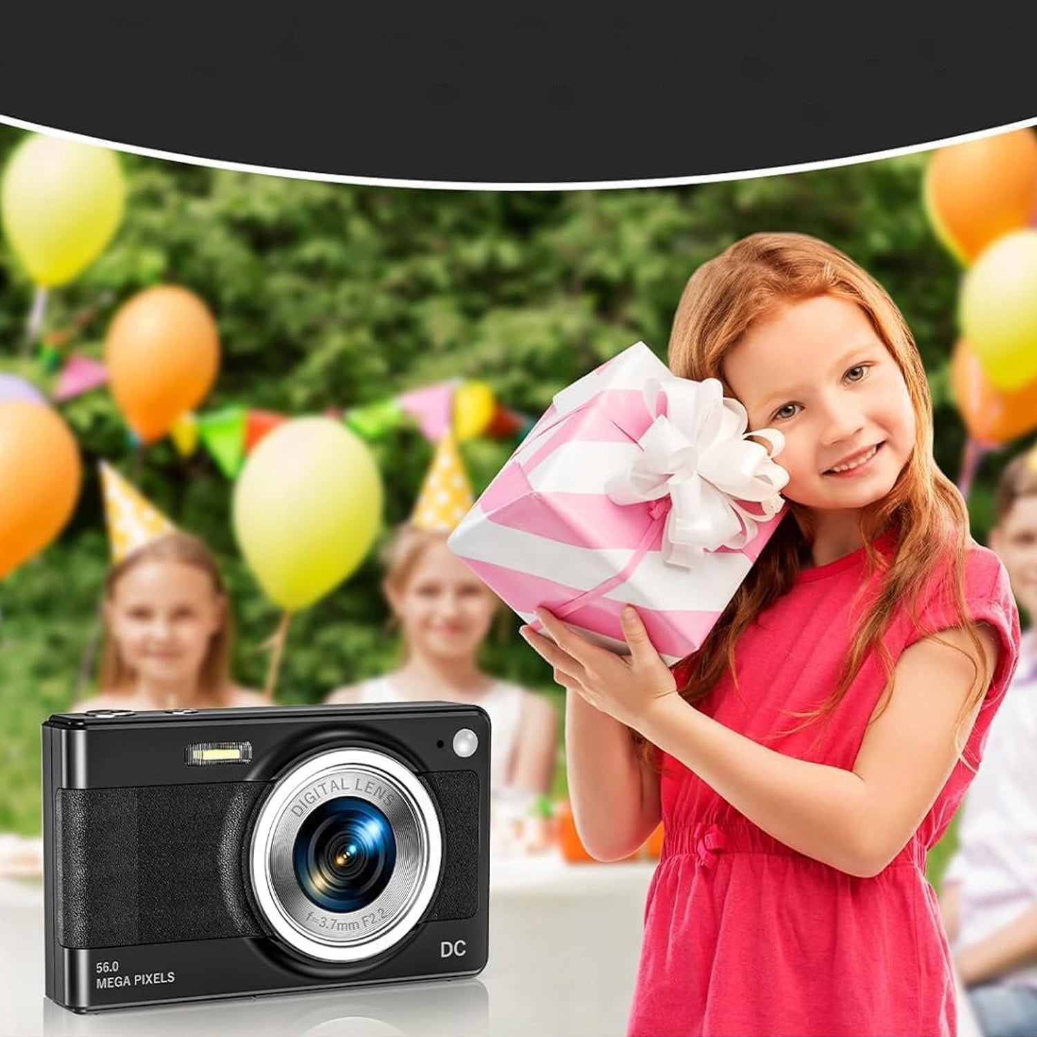 DIGITAL CAMERA PHOTOS 56MP VIDEOS 1080P/30FPS 16XZOOM ANTISHAKE 32GB BLACK Brand no brand